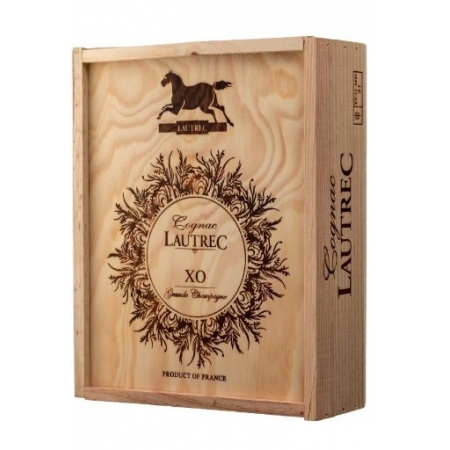 wooden box Extra Grande Champagne Lautrec Cognac
