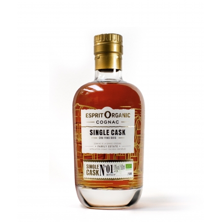 Single cask N°1 brut de fût Bio Fins Bois Cognac Esprit Organic édition limitée